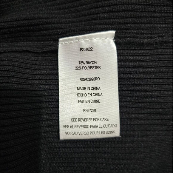 Almost Famous - Dress Bodycon Cutout Turtleneck Midi Knit - Size L - Black - Picture 6 of 6